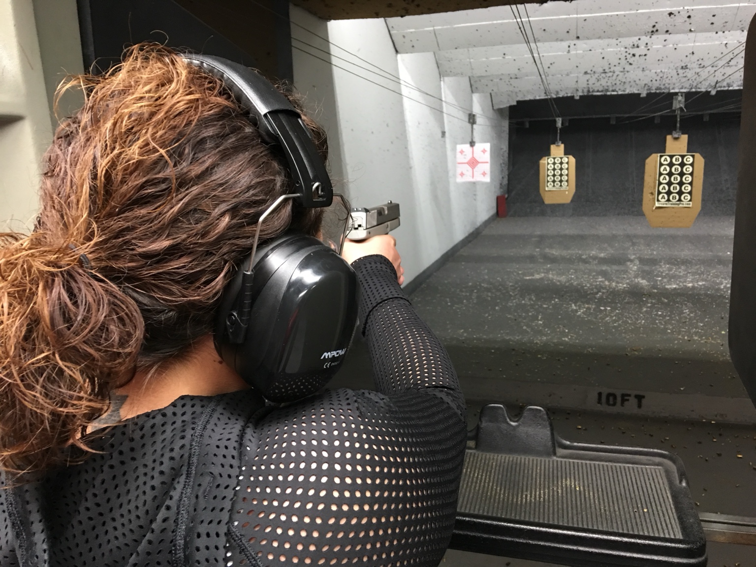 Student training at indoor range